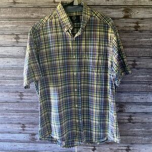 Viyella Men's Short-Sleeved‎ Button-Down Shirt Size L
